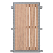 Wooden fence door